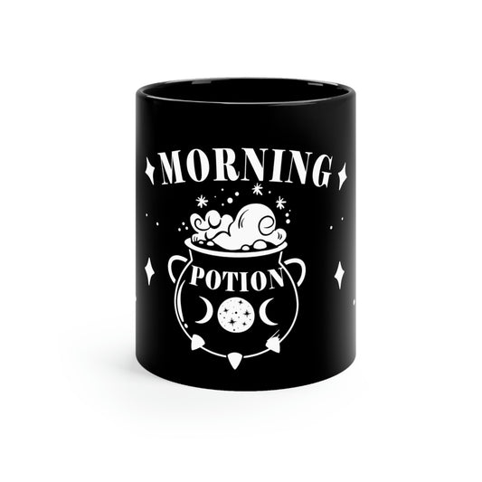 Morning Potion_Black mug 11oz